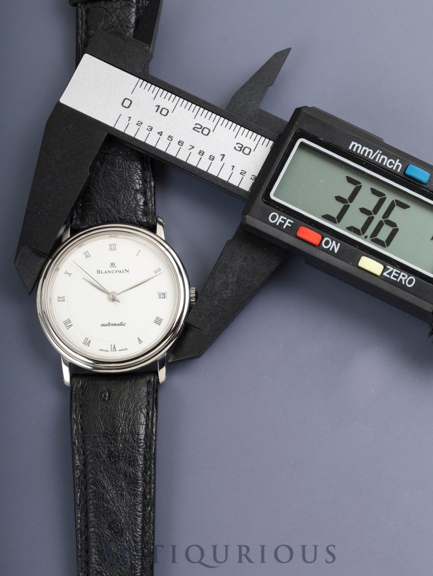 ブランパン ヴィルレ ウルトラスリム 自動巻き Cal.1195 SS 純正革ベルト 純正ピンバックル（SS）ホワイトローマン文字盤 オーバーホール済み