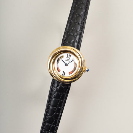 カルティエ マストトリニティ W1010744 / 2735 クォーツ Cal.- SV925 革 純正Dバックル（GP）サイドトリニティ文字盤 オーバーホール済み