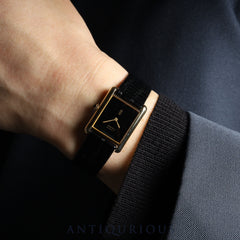 カルティエ マストタンク LM 手巻き Cal.78-1 SV925 革 純正尾錠（GP） オニキス文字盤 箱 オーバーホール済み