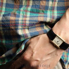 Cartier Must Tank LM 590005 Quartz Cal.90 SV925 Leather Genuine Buckle (GP) Straight Roman Dial Overhauled