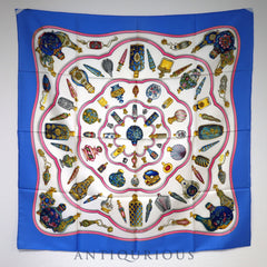 Hermes Scarf Carre 90 Perfume Bottle SILK 100%