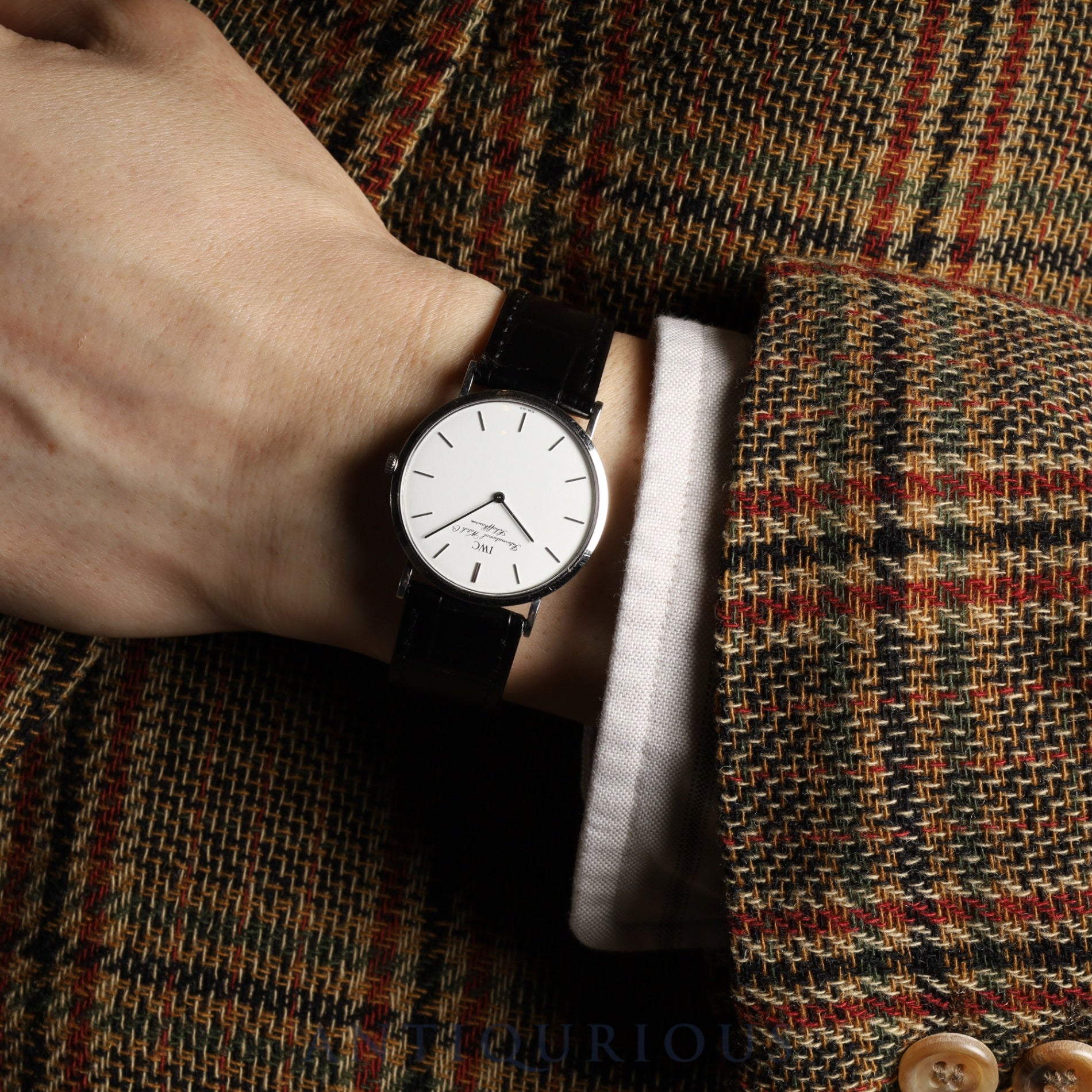 IWC ポートフィノ IW200807 手巻き 750 革 純正尾錠 （SS）ホワイト文字盤 オーバーホール済み アイダブリュシー