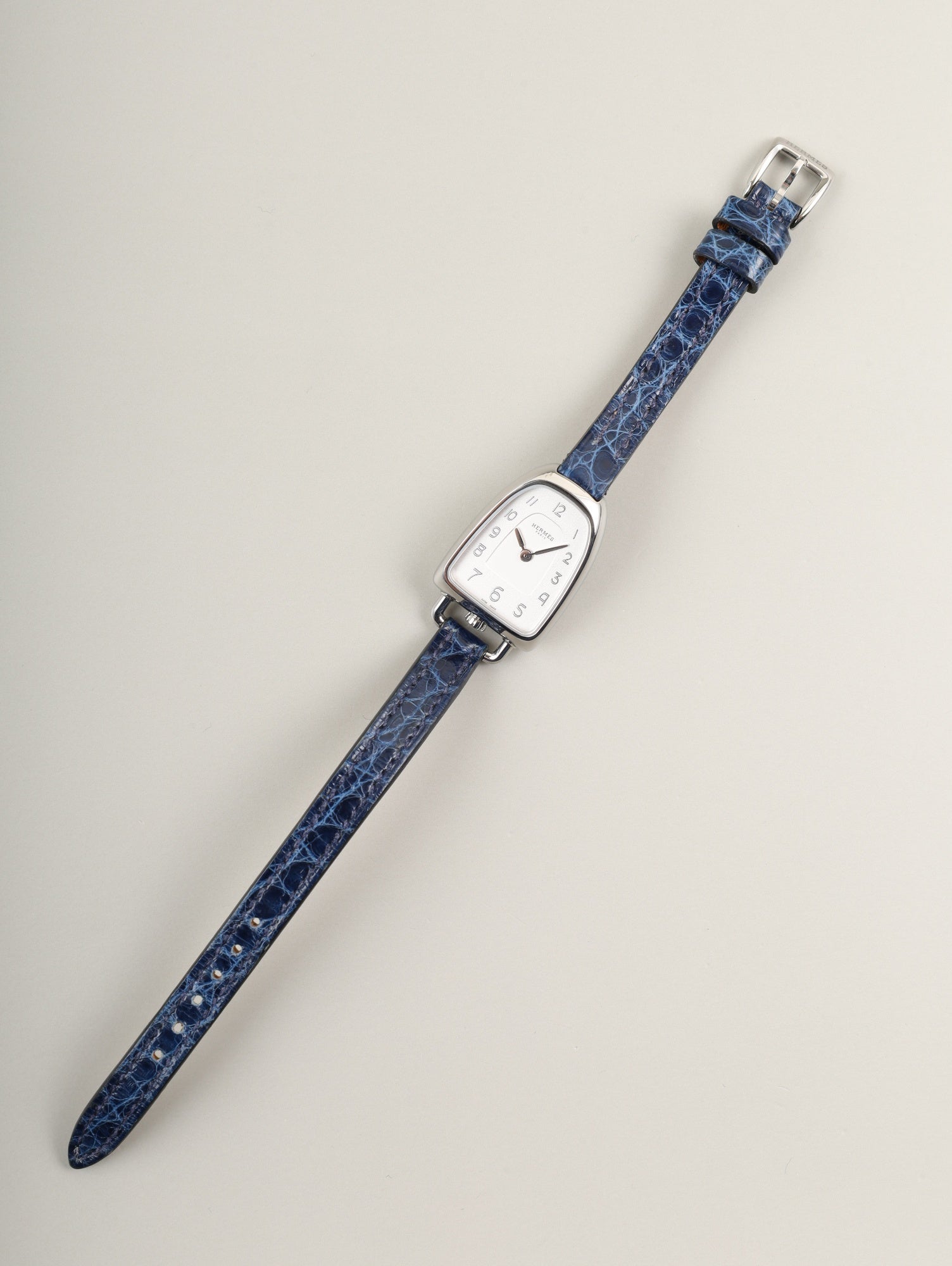 エルメス ギャロップ W053757WW00 / GA1.110 クォーツ SS 純正ベルト 純正尾錠（SS）シルバー文字盤 箱（剥がれあり） 保証書（2021年）冊子 オーバーホール済み