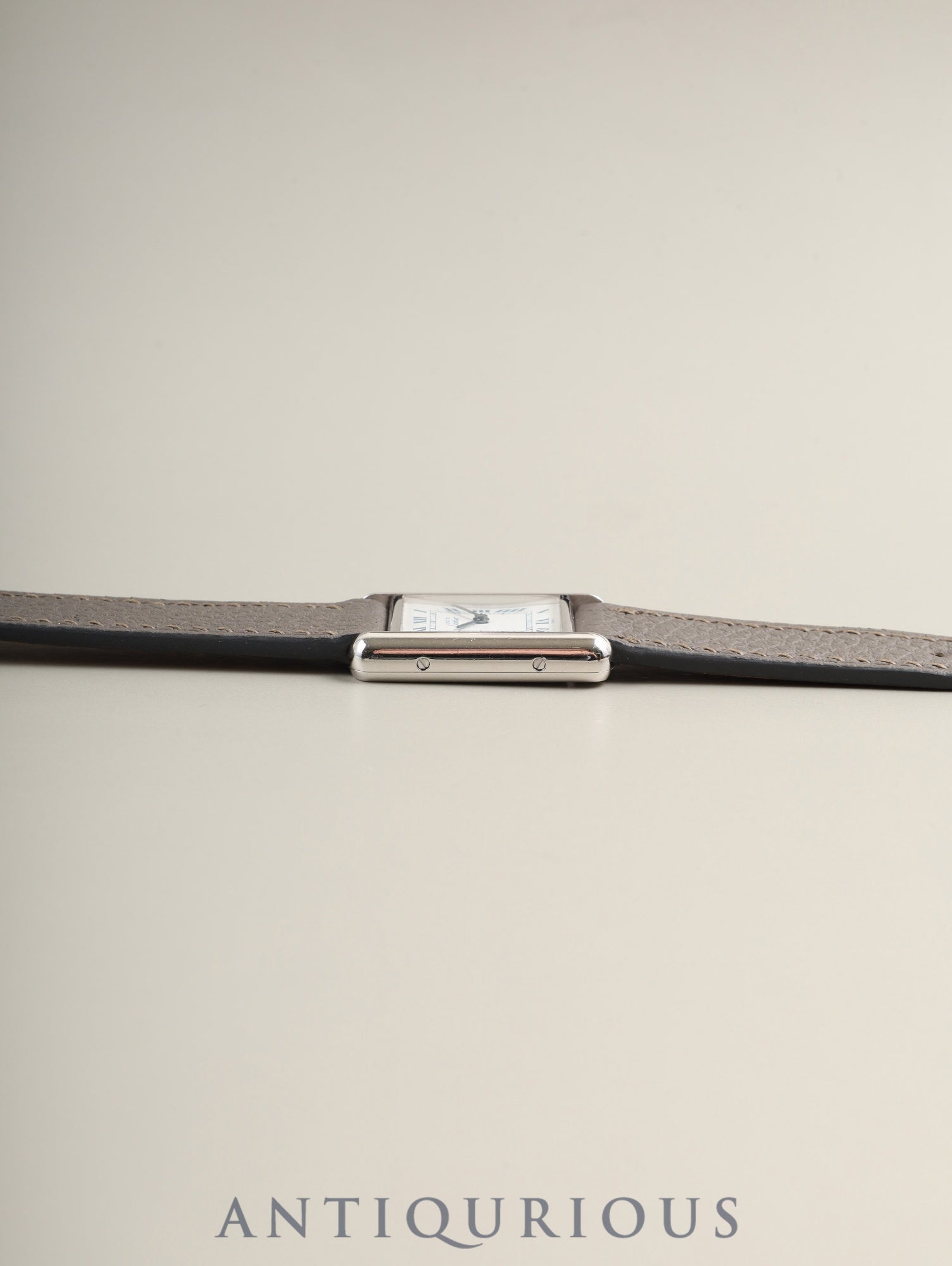 カルティエ マストタンク SM W1001543 / 6057002 クォーツ SV925 革 純正尾錠（SS）ホワイトローマン文字盤 （SWISS表記）箱 カルティエブティックにてコンプリートサービス（フルメンテナンス）済み