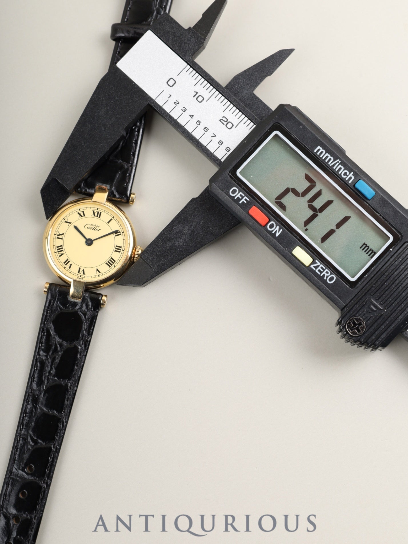 カルティエ マスト ヴァンドーム VLC SM W1002254 / 1851 クォーツ Cal.90.06 SV925 革 純正ピンバックル（GP）アイボリーローマン文字盤 箱 オーバーホール済み