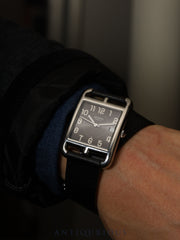 エルメス ケープコッド CC1.810 クォーツ SS 革 純正尾錠（SS）グレーアラビア文字盤 保存袋 オーバーホール済み