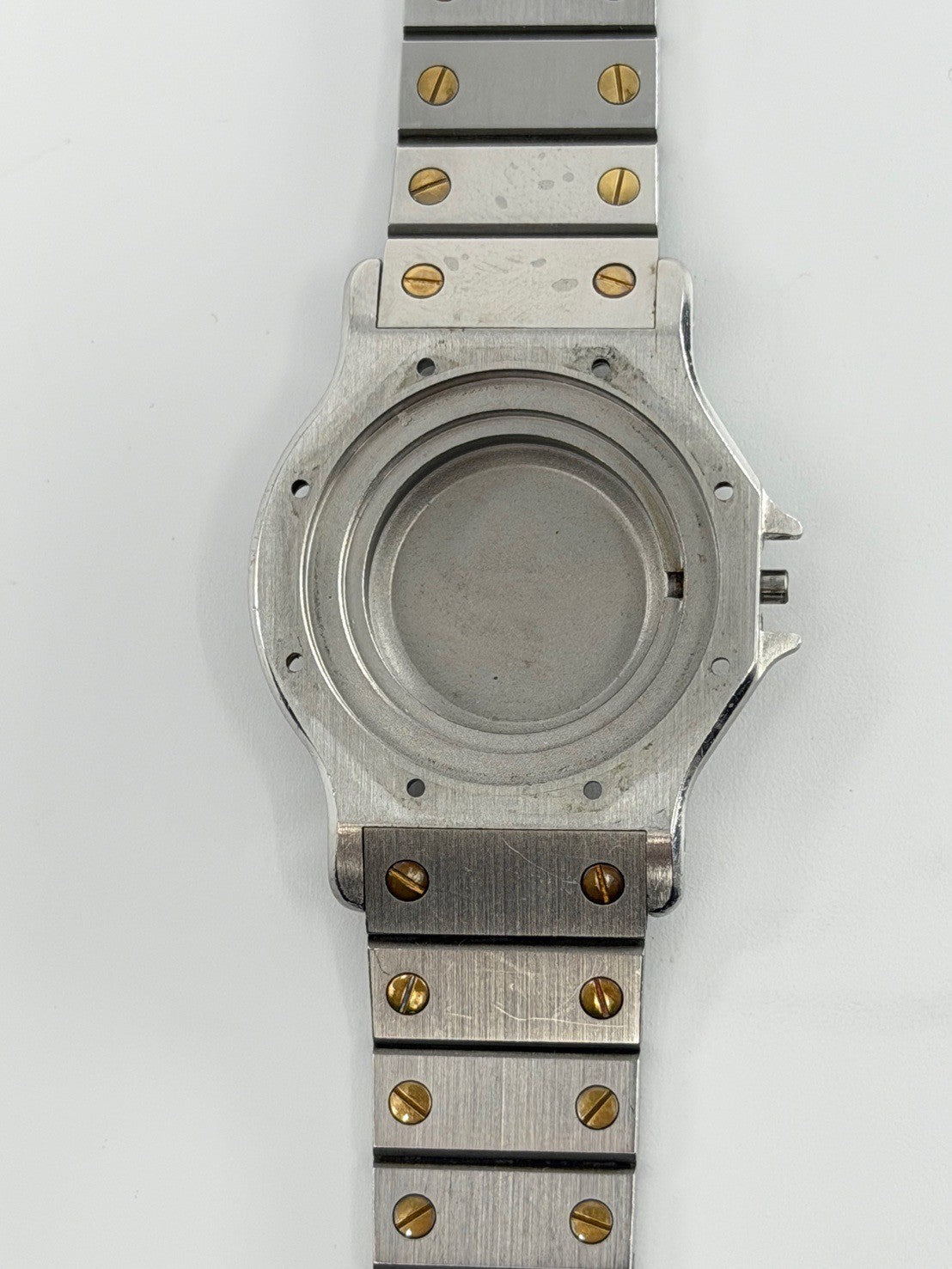 カルティエ サントス オクタゴン LM 2966 自動巻き Cal.ETA2671 SS/YG SS/YG ホワイトローマン文字盤（SWISS表記） 箱 冊子 保証書（1986年）タグ オーバーホール済み