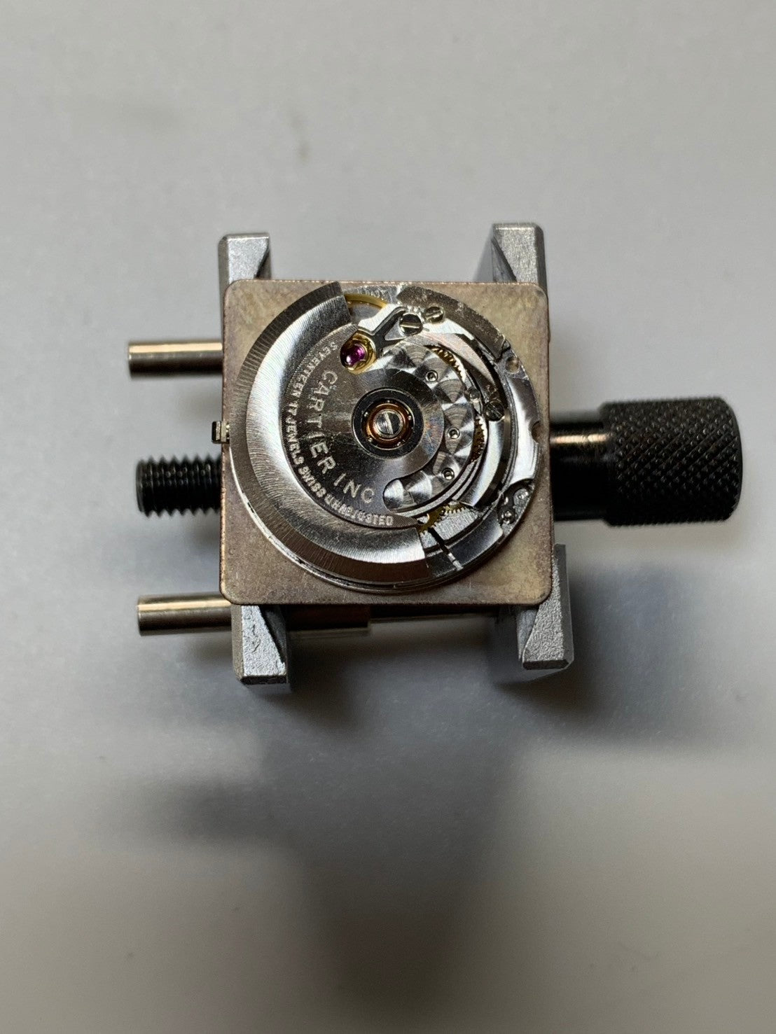 Cartier Santos Carrée LM 45168381 / 2961 Automatic Cal.2671 SS/YG SS/YG Garnet Dial Bordeaux Dial Box, Papers, Booklets (1987 / Named) Overhauled