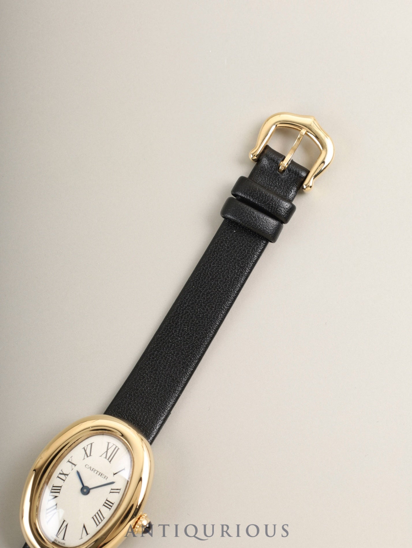 Cartier Baignoire SM WGBA0007 / 4194 Quartz Cal.159 750YG Leather Original Pin Buckle (750YG) Ivory Roman Dial (SWISS MADE marking) Box (Cushion: old model) Booklet Warranty (2022) Overhauled
