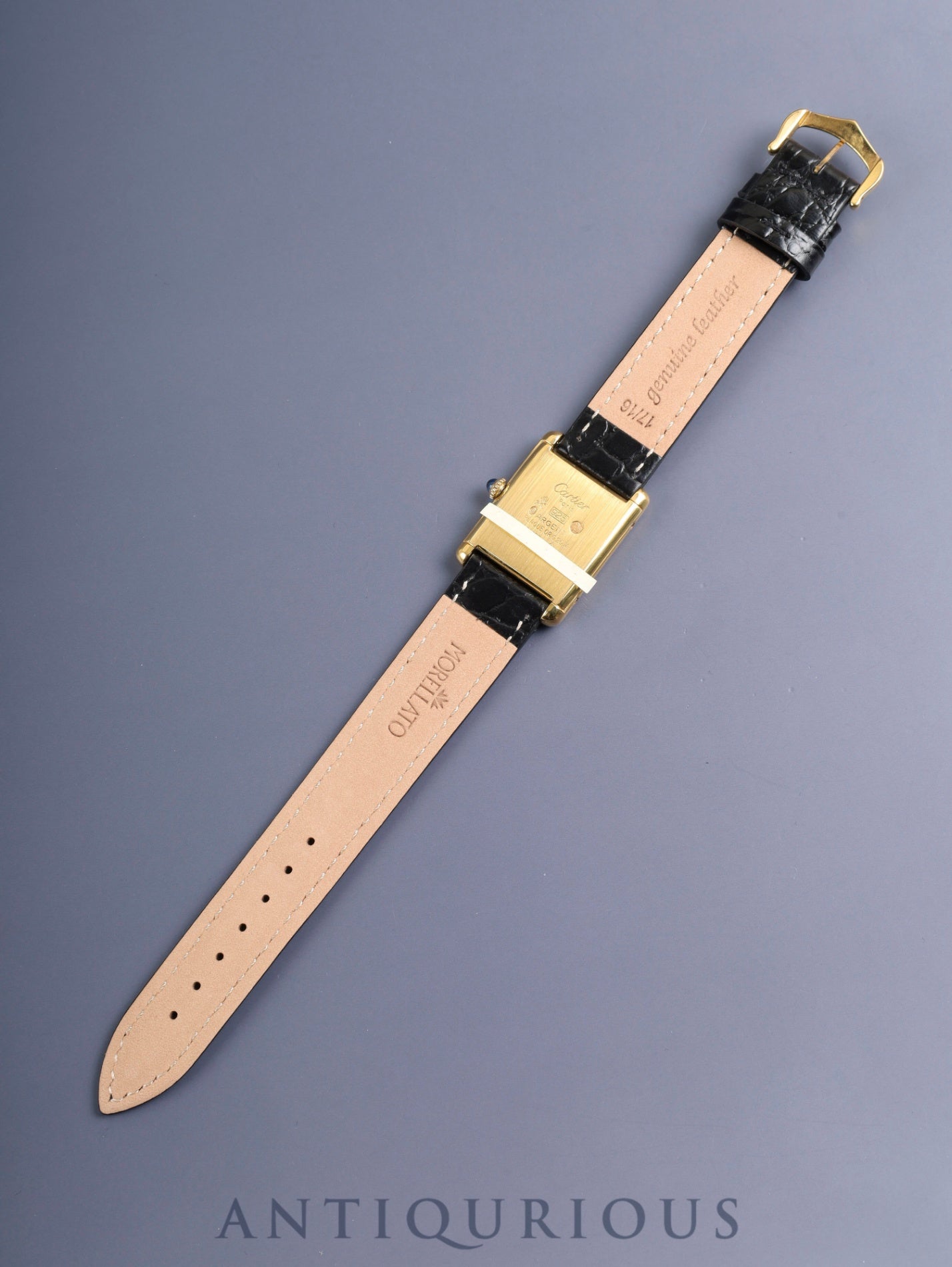 カルティエ マストタンク LM 手巻き Cal.78-1 SV925 革 純正ピンバックル（GP）アイボリー文字盤（SWISS表記）オーバーホール済み 新品仕上げ済み