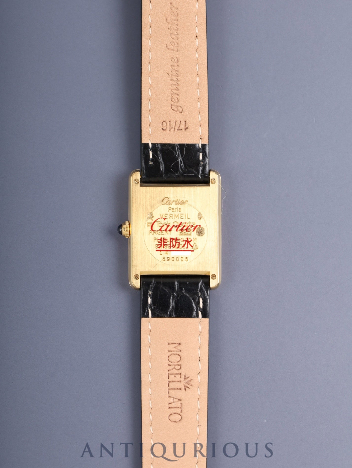 カルティエ マストタンク LM W1002753 / 590005 クォーツ Cal.690 SV925 革 純正ピンバックル（GP）アイボリーローマン文字盤（SWISS MADE表記）オーバーホール済み