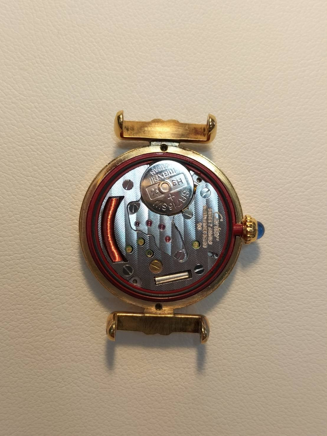 カルティエ マストコリゼ 590002 クォーツ Cal.90 SV925 革 純正ピンバックル（GP） アイボリーローマン文字盤 オーバーホール済み