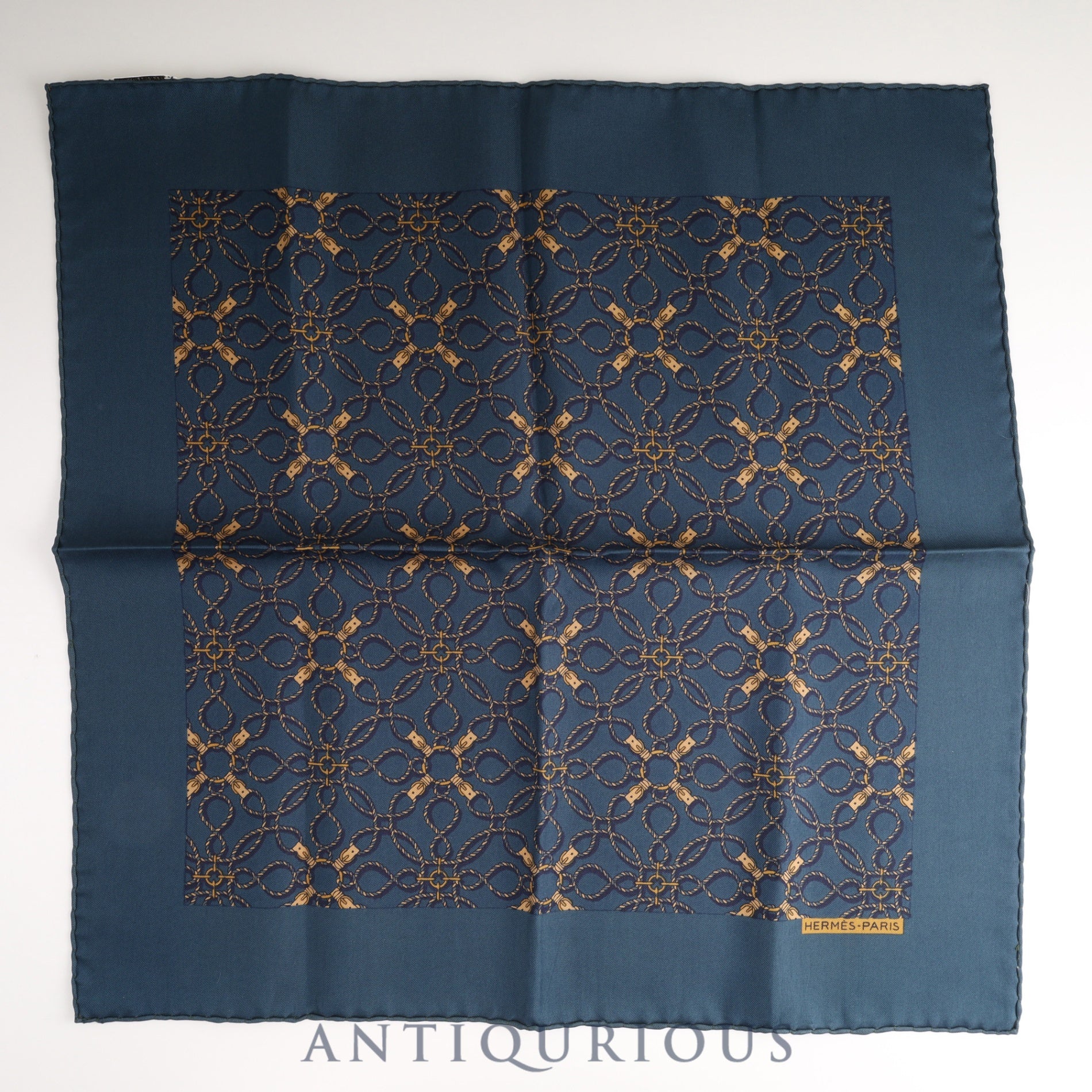 Hermes Scarf Carre 45 Belt Pattern SILK 100%