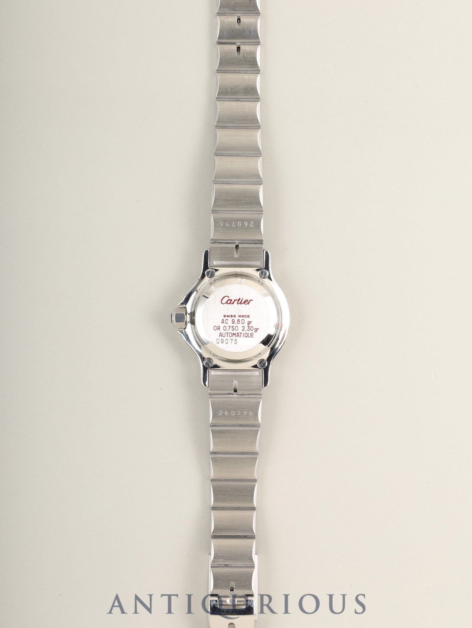 カルティエ サントス オクタゴン SM 0907 自動巻き Cal.2670 SS/YG SS/YG ホワイトローマン文字盤 箱 冊子 オーバーホール済み