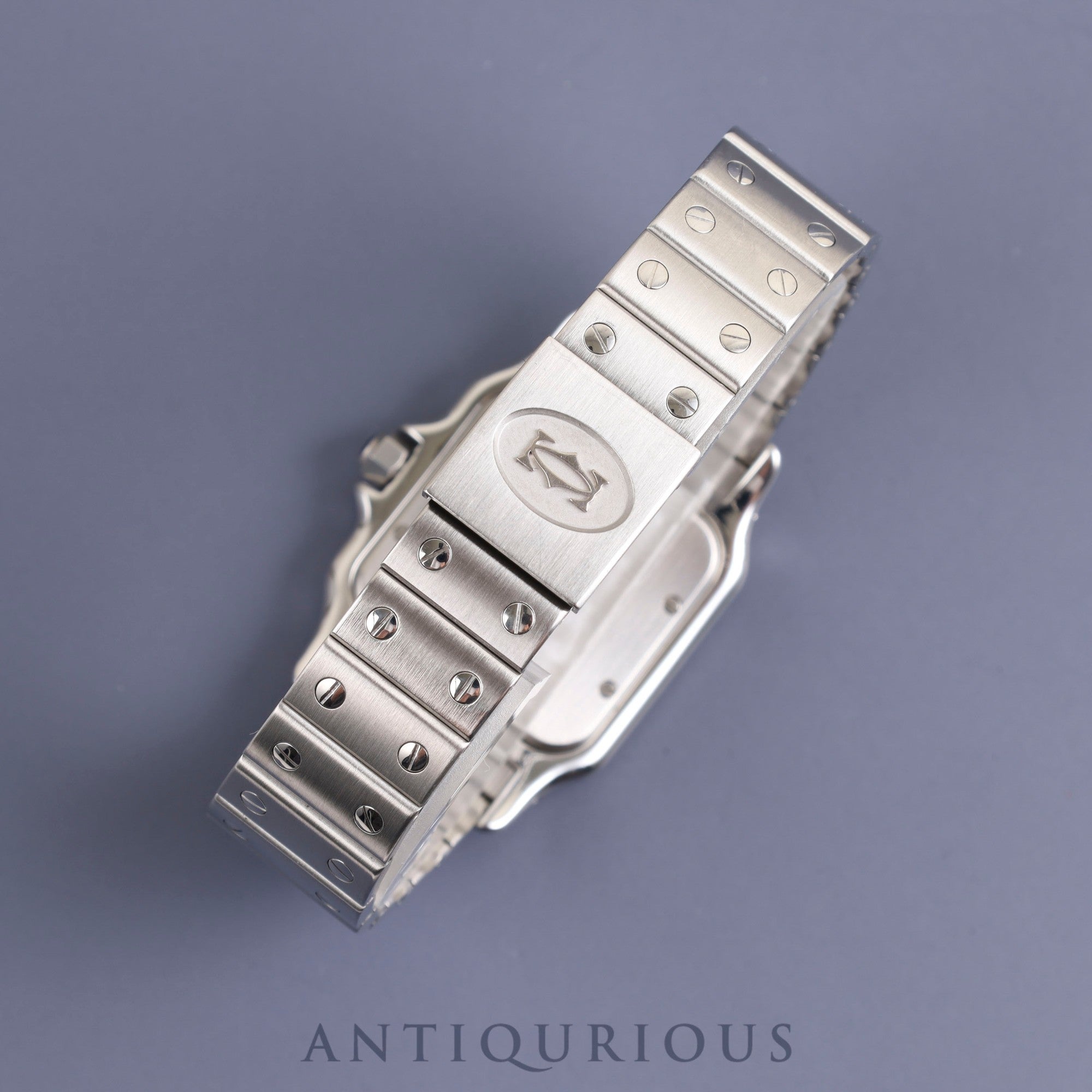 Cartier Santos Galbee LM W20025D6 / 987901 Quartz Cal.687 SS SS Ivory Roman Dial Box Warranty (1993) Overhauled