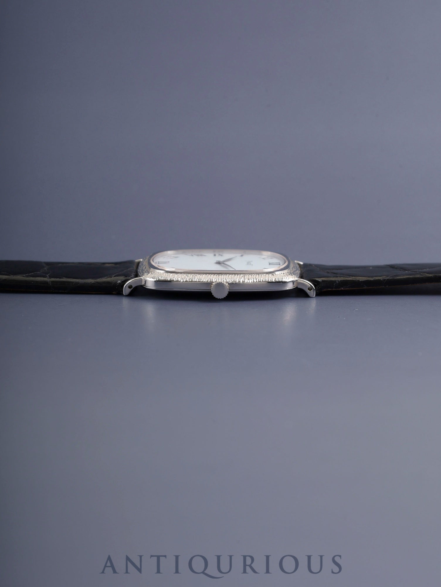 Piaget Oval 9251 Manual Winding Cal.9P2 750WG Leather Original Pin Buckle (750WG) White Roman Overhauled