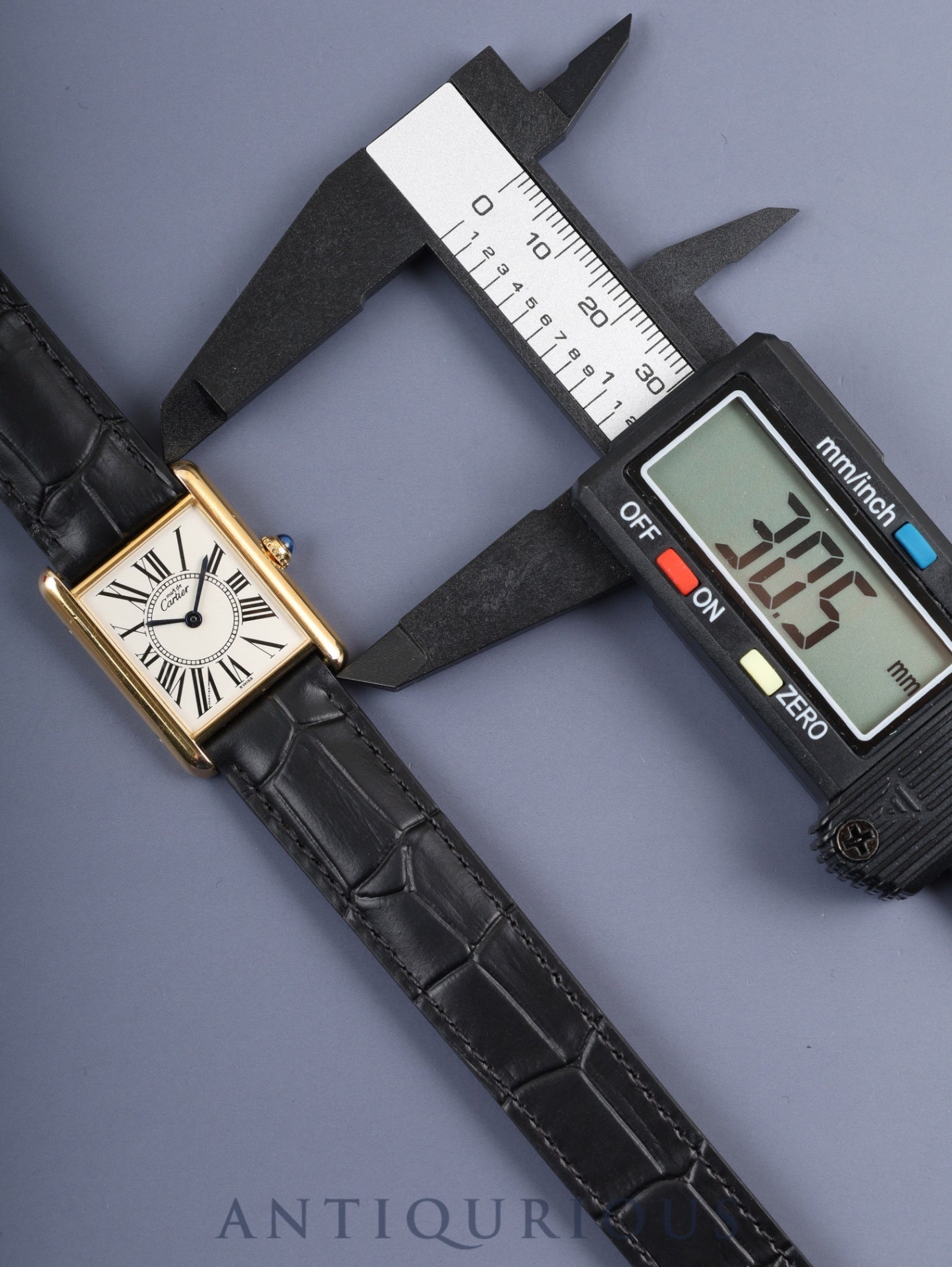 カルティエ マストタンク LM W1005654/590005 クォーツ Cal.690 SV925 革 純正Dバックル（GP）オパラン文字盤 箱 保証書（1994年）冊子 オーバーホール済み