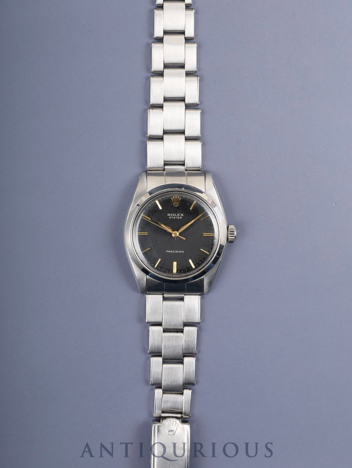 ロレックス オイスター プレシジョン 6426 手巻き Cal.1225 SS SS ブラック文字盤 87番台（1962年） オーバーホール済み