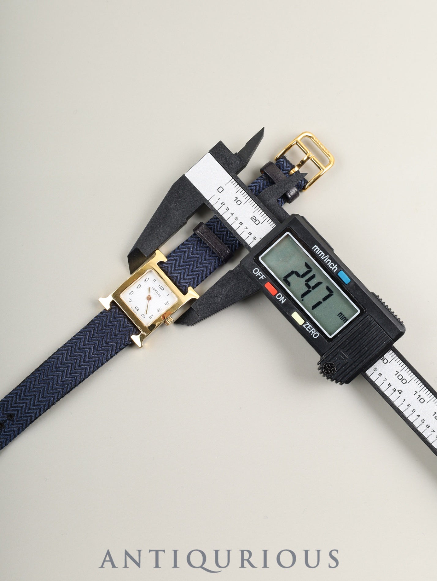 エルメス Hウォッチ HH1.201 クォーツ Cal.901.001 GP 純正ベルト 純正