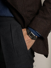 Jaeger-LeCoultre Reverso Classic Shadow 251.8.86 / 251.880.864 Manual Winding Caliber 846/1 Stainless Steel Gray Dial Warranty Booklet Overhauled *Case Back Engraving