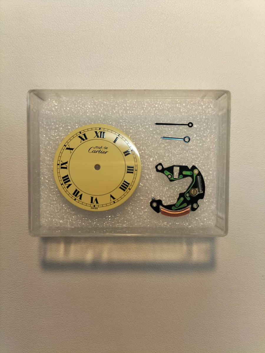 カルティエ マスト ヴァンドーム VLC LM 590003 クォーツ Cal.90 SV925 革 純正尾錠 アイボリーローマン文字盤 箱 冊子 保証書 オーバーホール済み
