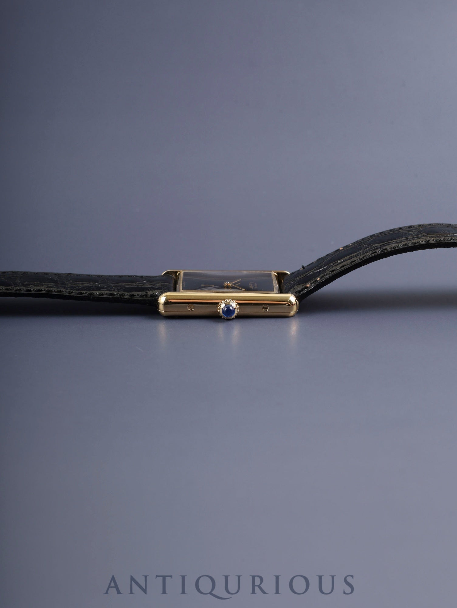 カルティエ マストタンク LM 6 81006 クォーツ SV925 純正革ベルト 純正ピンバックル（GP）オニキス文字盤（SWISS MADE表記） 箱 タグ 冊子 保証書（1986年）カルティエブティックにてコンプリートサービス（フルメンテナンス）済み