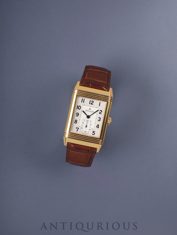 ジャガー・ルクルト グランド レベルソ 273.2.04 / Q3732420 手巻き Cal.976 750PG JEAN ROUSSEAU社革ベルト 純正バックル（750PG）シルバーアラビア文字盤 箱 冊子 保証書 タグ オーバーホール済み