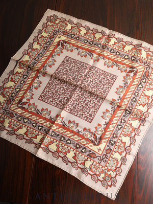 HERMES Scarf Carre 45 Amoeba Flower SILK100%
