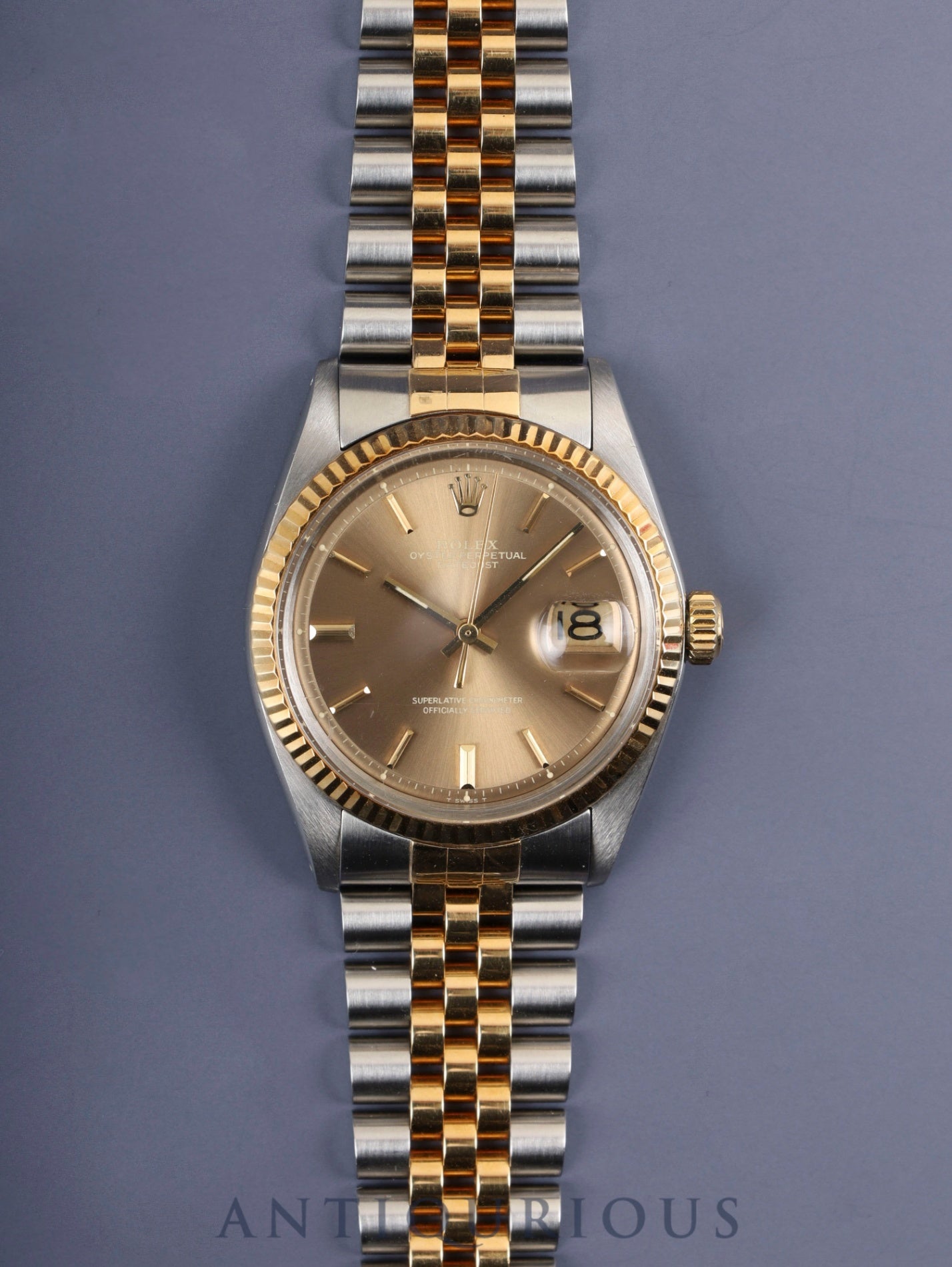 ロレックス デイトジャスト 1601/3 自動巻き Cal.1570 SS/YG SS/YG ゴーストシャンパン文字盤 30番台（1970年） オーバーホール済み