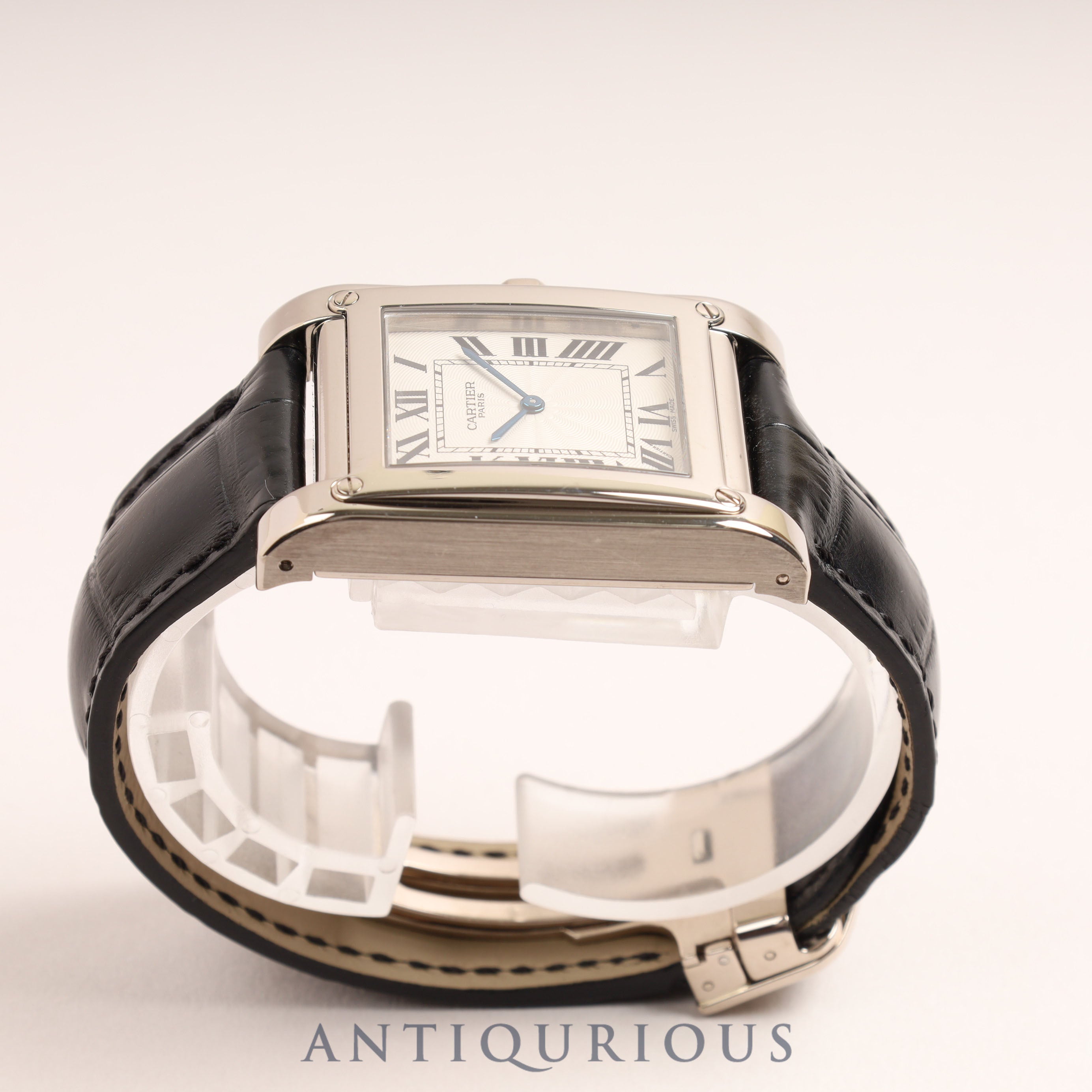 Cartier Tank Avis LM CPCP W1540451 2409F Manual winding Cal.9701MC WG Genuine leather belt Genuine buckle (750) Silver guilloche dial