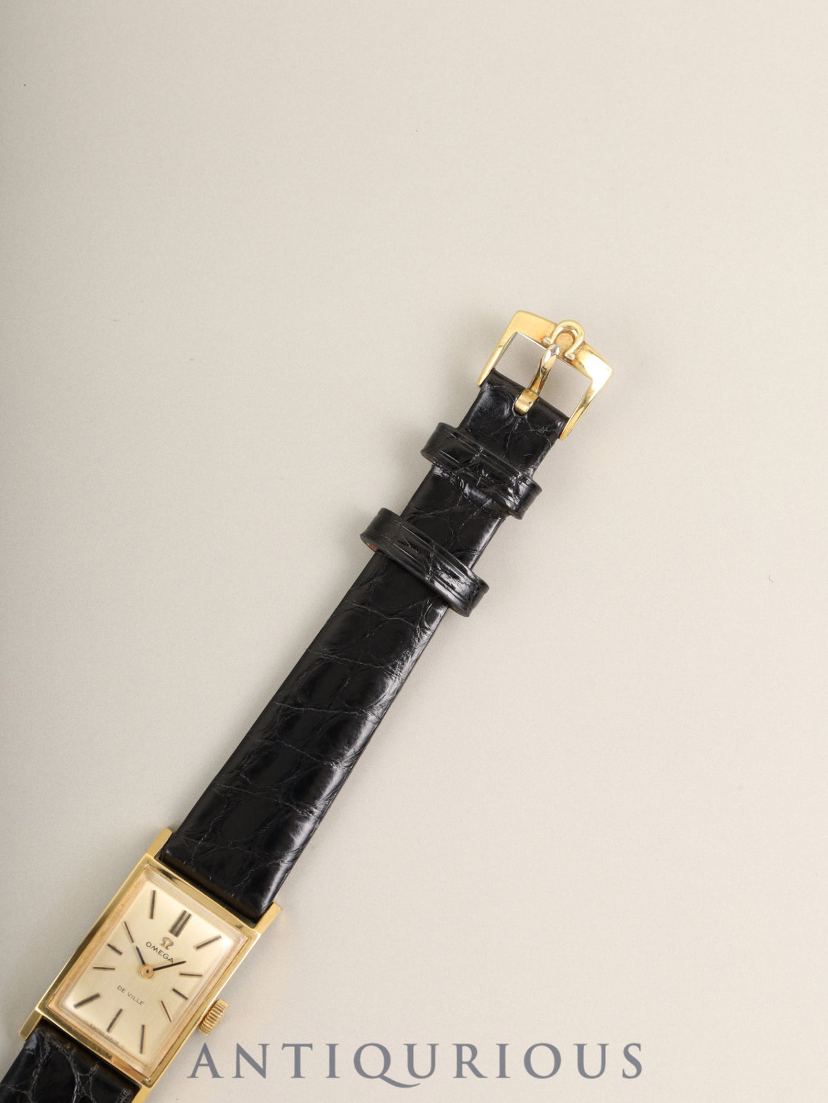 オメガ デ・ヴィル 手巻き Cal.- SS 革 純正ピンバックル（GP） シャンパン文字盤 箱 オーバーホール済み