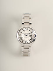 Cartier Ballon Bleu W6920071/3489 Automatic Cal. ETA2671 SS SS Silver Guilloché Dial (SWISS MADE marking) Box, Manual, Warranty (2016), Overhauled
