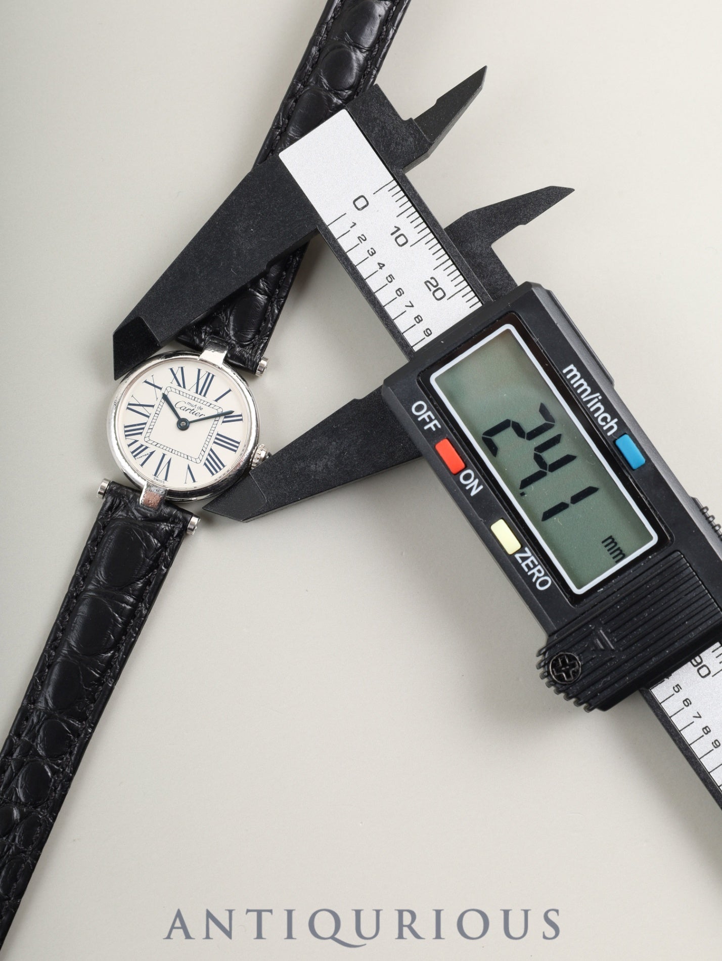 カルティエ マスト ヴァンドーム VLC SM 1850 クォーツ Cal.690 SV925 革 純正Dバックル（SS） オパラン文字盤 オーバーホール済み