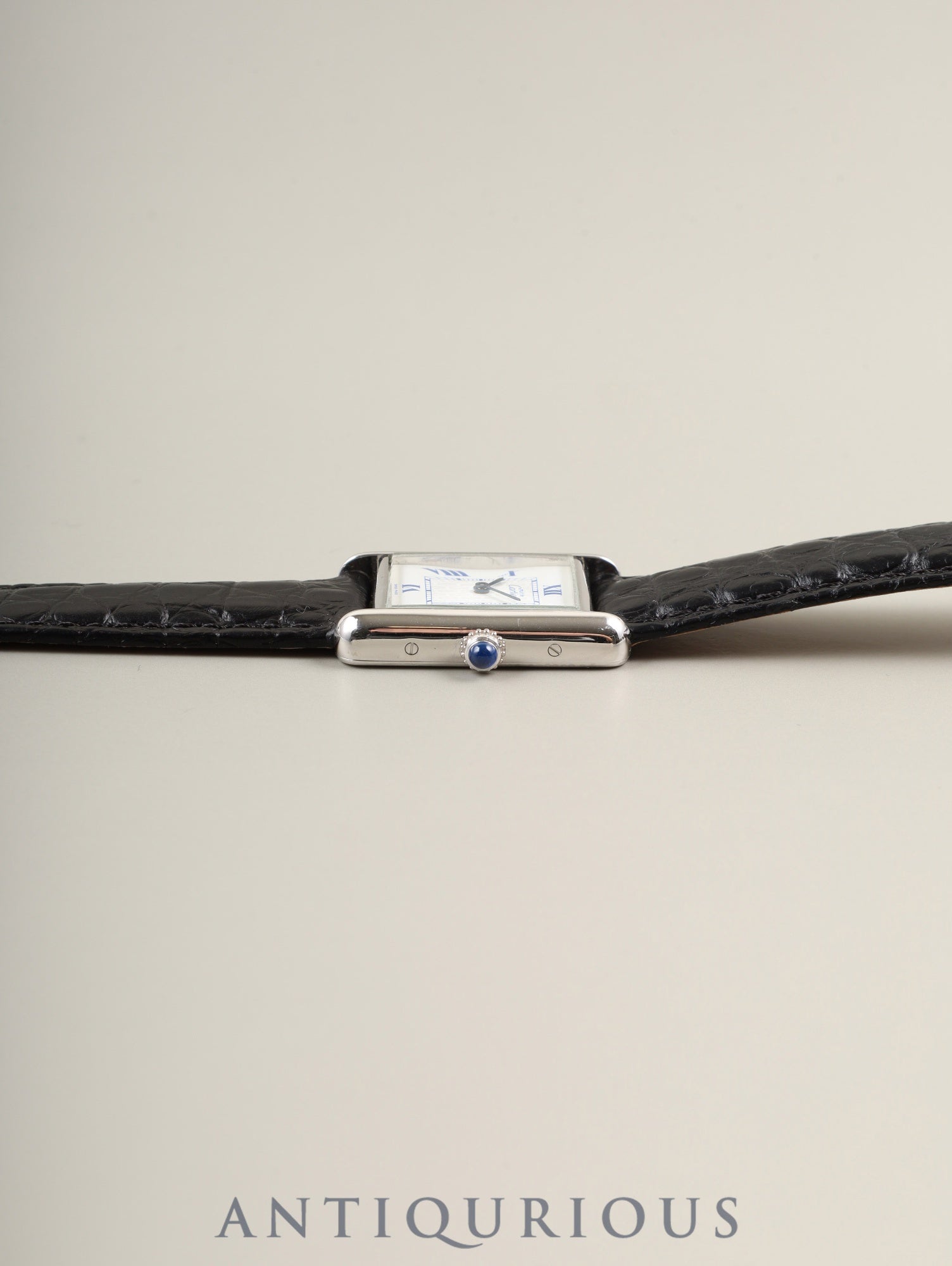 カルティエ マストタンク MM W1014054 / 2416 クォーツ Cal.057 SV925 革 純正Dバックル（SS） ホワイト飛びローマンCC文字盤 1999年頃～2003年頃 オーバーホール済み