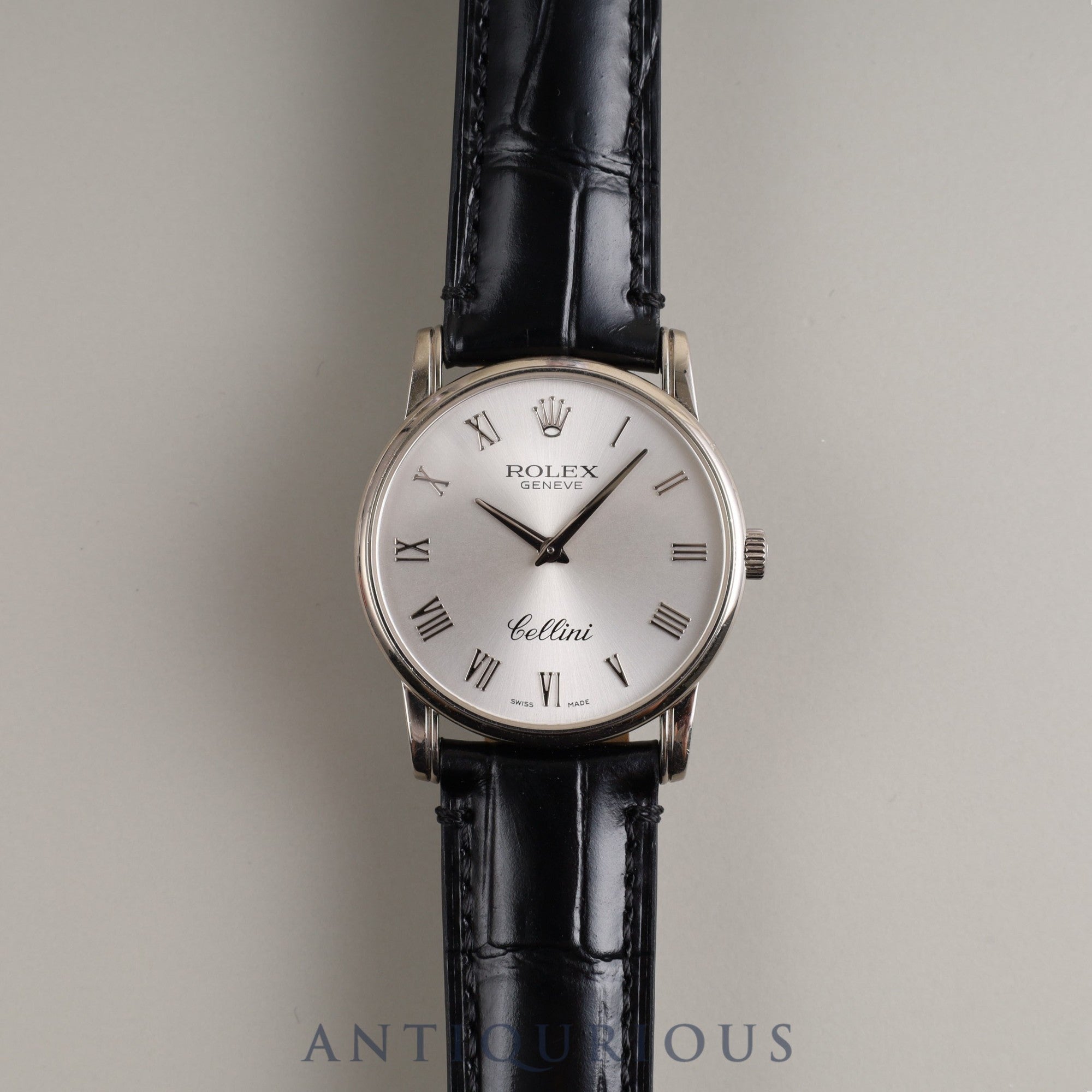 Rolex Cellini 5116 Manual Winding Cal.1602 WG Leather Genuine Buckle (750) Silver Dial M Series (2007-2008)