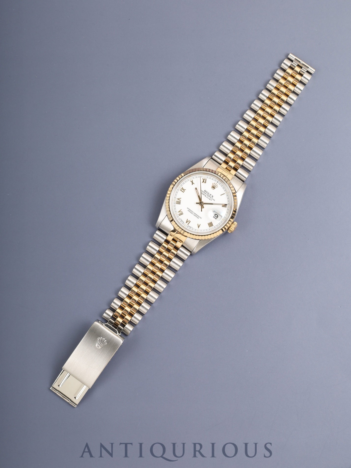 ロレックス デイトジャスト 16233 自動巻き Cal.3135 SS/YG SS/YG ホワイトローマン文字盤 S番台（1993年）保証書（1994年） オーバーホール済み