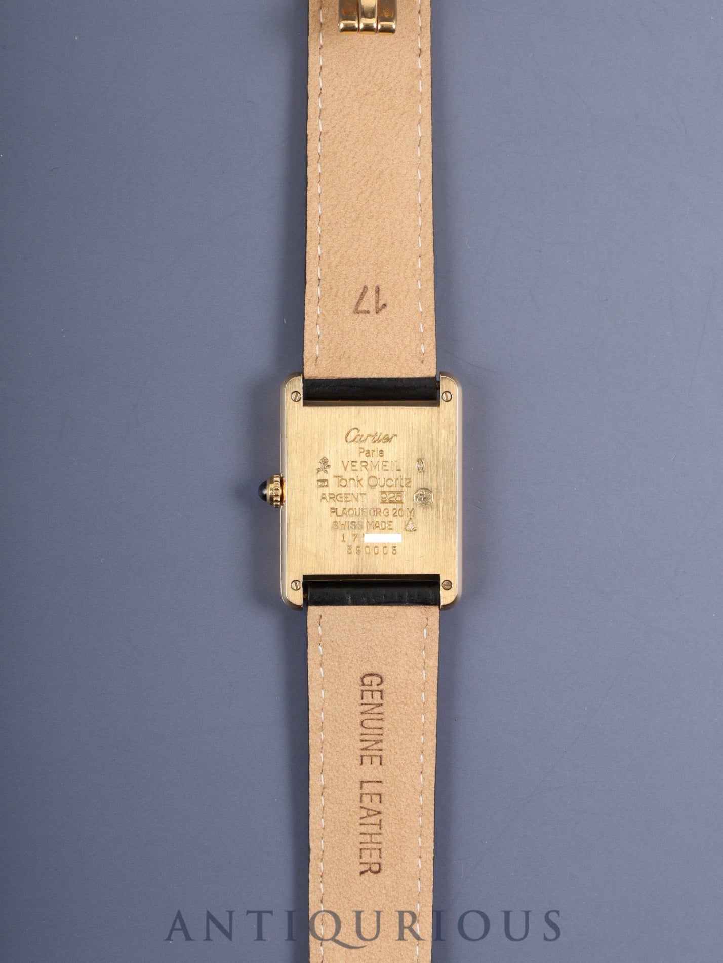 カルティエ マストタンク LM 590005 クォーツ Cal.690 SV925 革 純正D