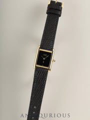 カルティエ マストタンク SM 3 66001クォーツ Cal.157 SV925 革 純正ピンバックル（GP）オニキス文字盤（SWISS表記）オーバーホール済み