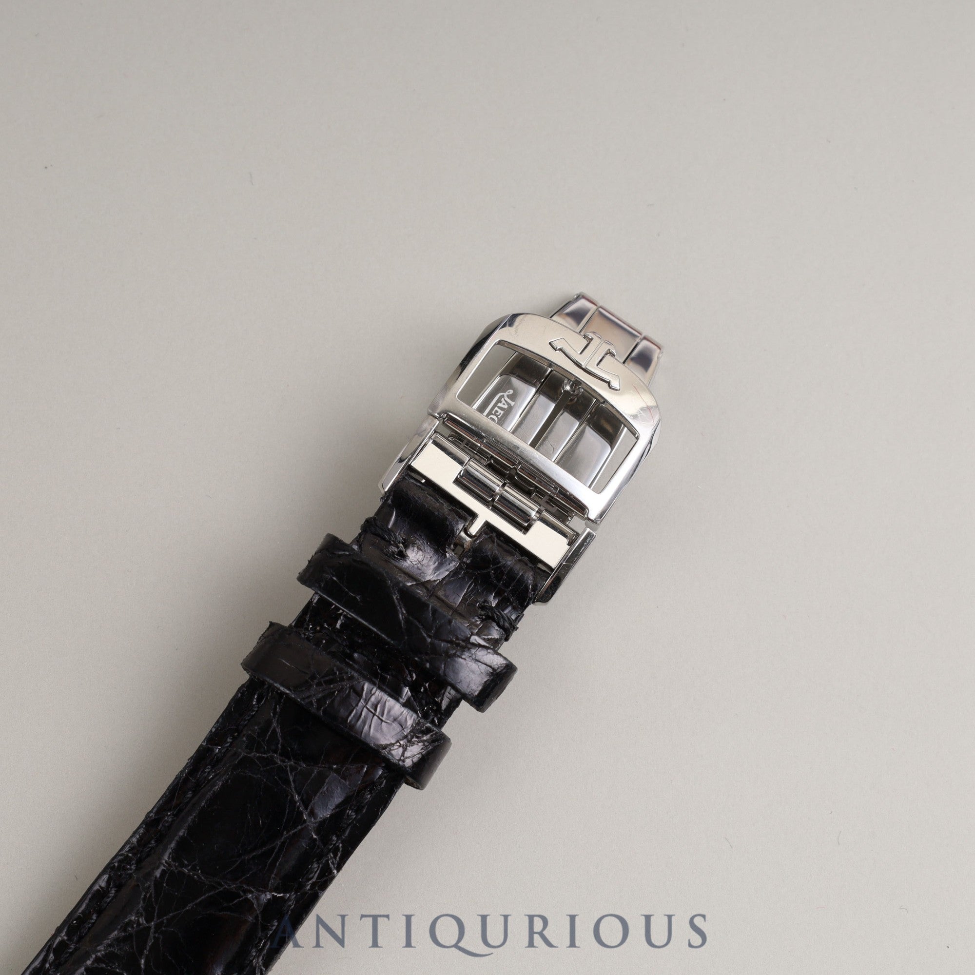 JAEGER LECOULTRE REVERSO CLASSIC MEDIUM Q2538120 (212.8.S5) Automatic Cal.965 SS Leather Genuine Buckle (SS) Silver Dial