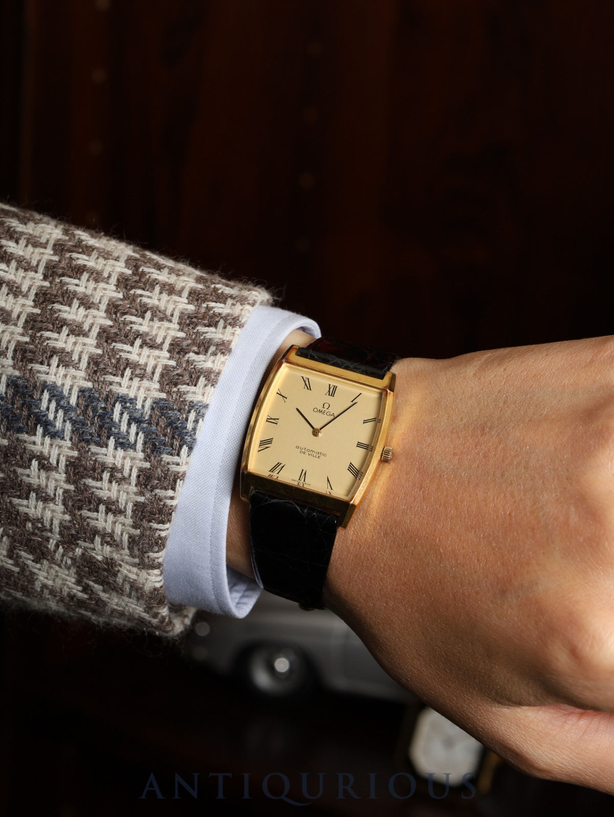 Omega De Ville 5321 Automatic Caliber 711 GP Leather Strap with Genuine GP Buckle, Champagne Dial, Overhauled