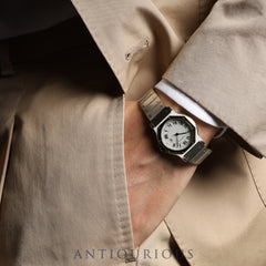 Cartier Santos Octagon LM AC17.90gr 2966 Automatic SS/YG SS/YG White Roman dial Complete service (full maintenance) completed at Cartier boutique