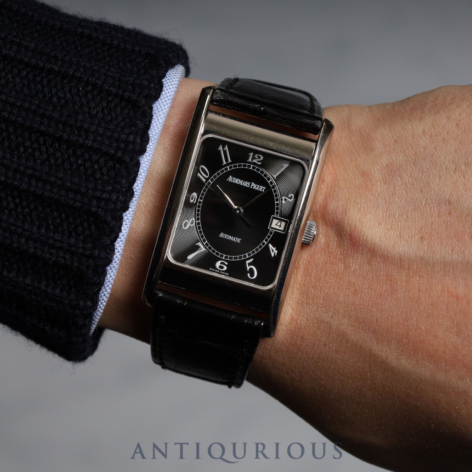 Audemars Piguet Edward Piguet 15015BC.OO.D001CR.01 Automatic Cal.2140 WG Leather Black Arabic Dial 1994-2000