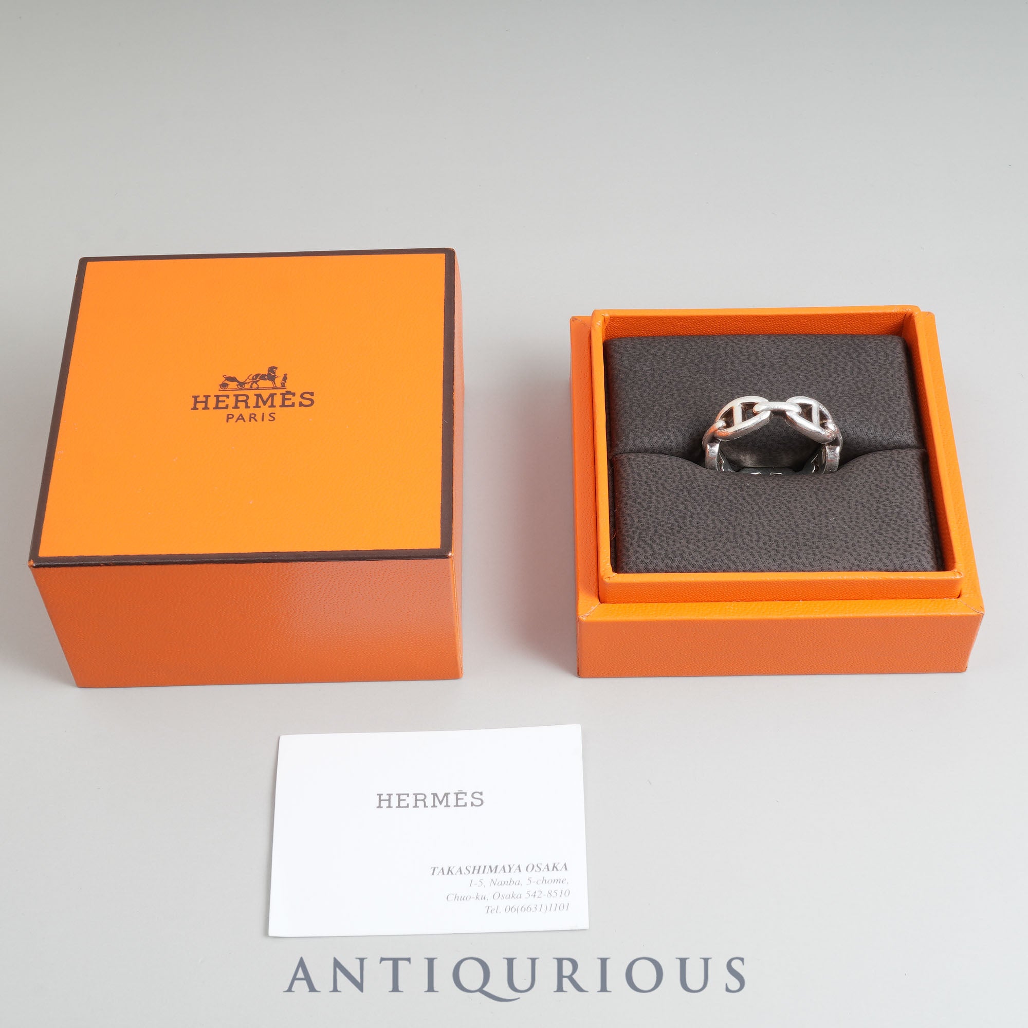 HERMES Hermes Ring Chaine d'Ancre Enchene