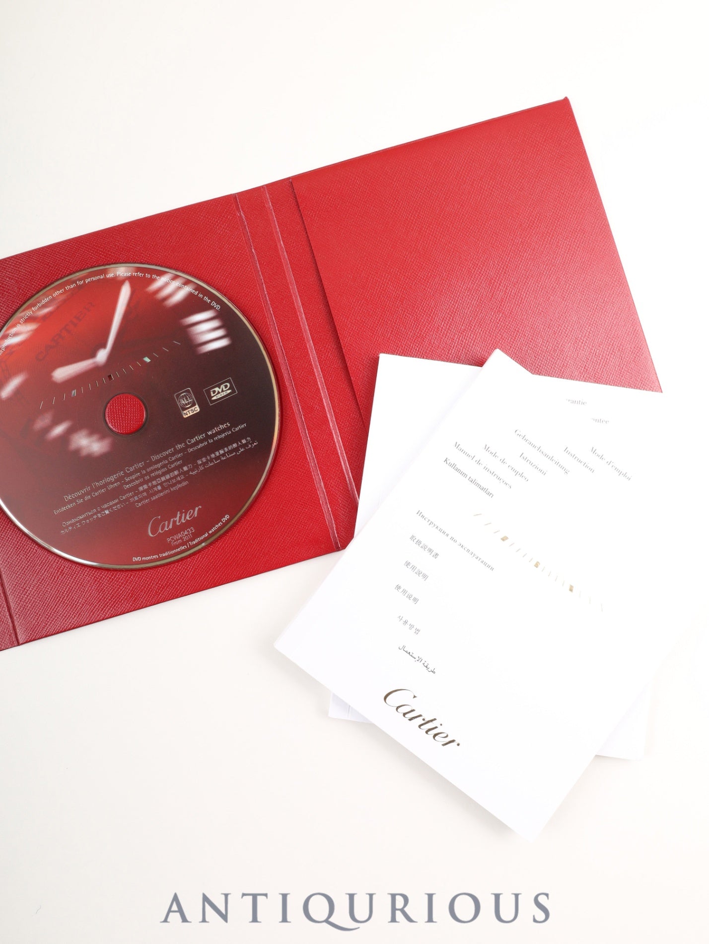 カルティエ ベニュワール LM W8000002 / 3033 手巻き Cal.430MC AU750 純正革ベルト 純正ピンバックル（AU750） ホワイトローマン文字盤 保証書（2012年）冊子 オーバーホール済み