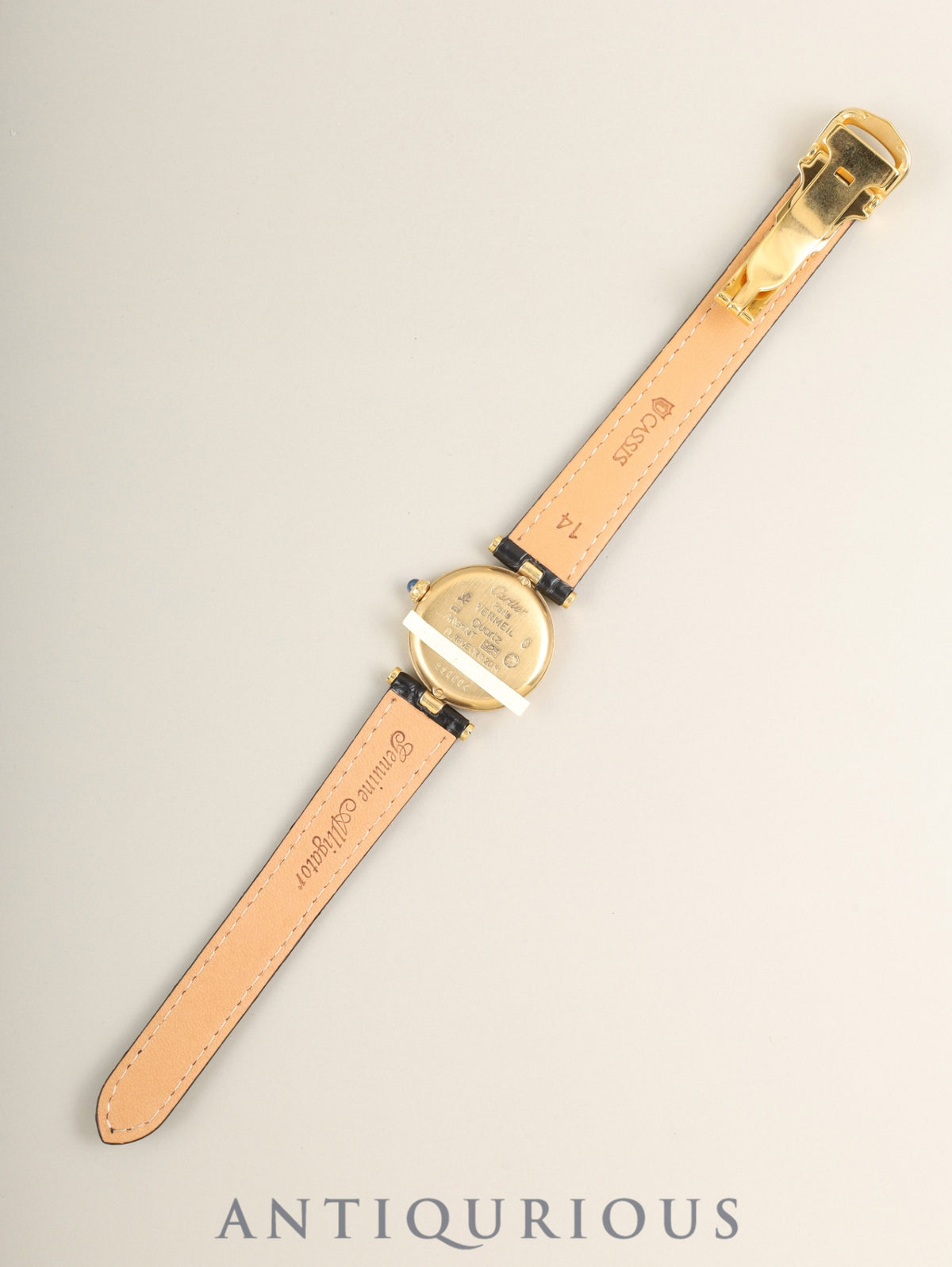 Cartier Must Vendome VLC SM 590004 Quartz Cal.90 SV925 Leather Genuine D-buckle (GP) Ivory Roman Dial (SWISS marking) Overhauled