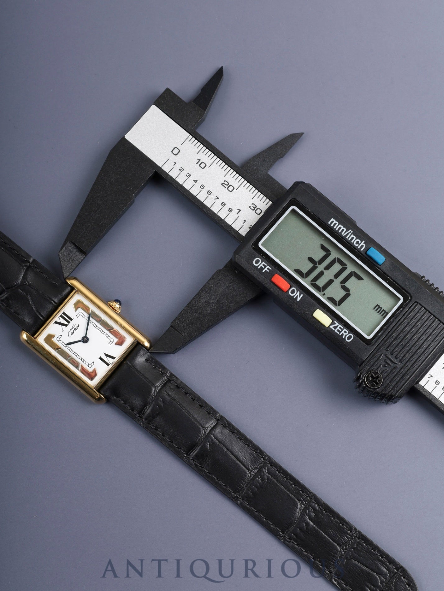 カルティエ マストタンク LM 590005 クォーツ Cal.690 SV925 革 純正Dバックル（GP）サイドトリニティ文字盤（SWISS表記）箱 冊子 保証書（1994年）オーバーホール済み