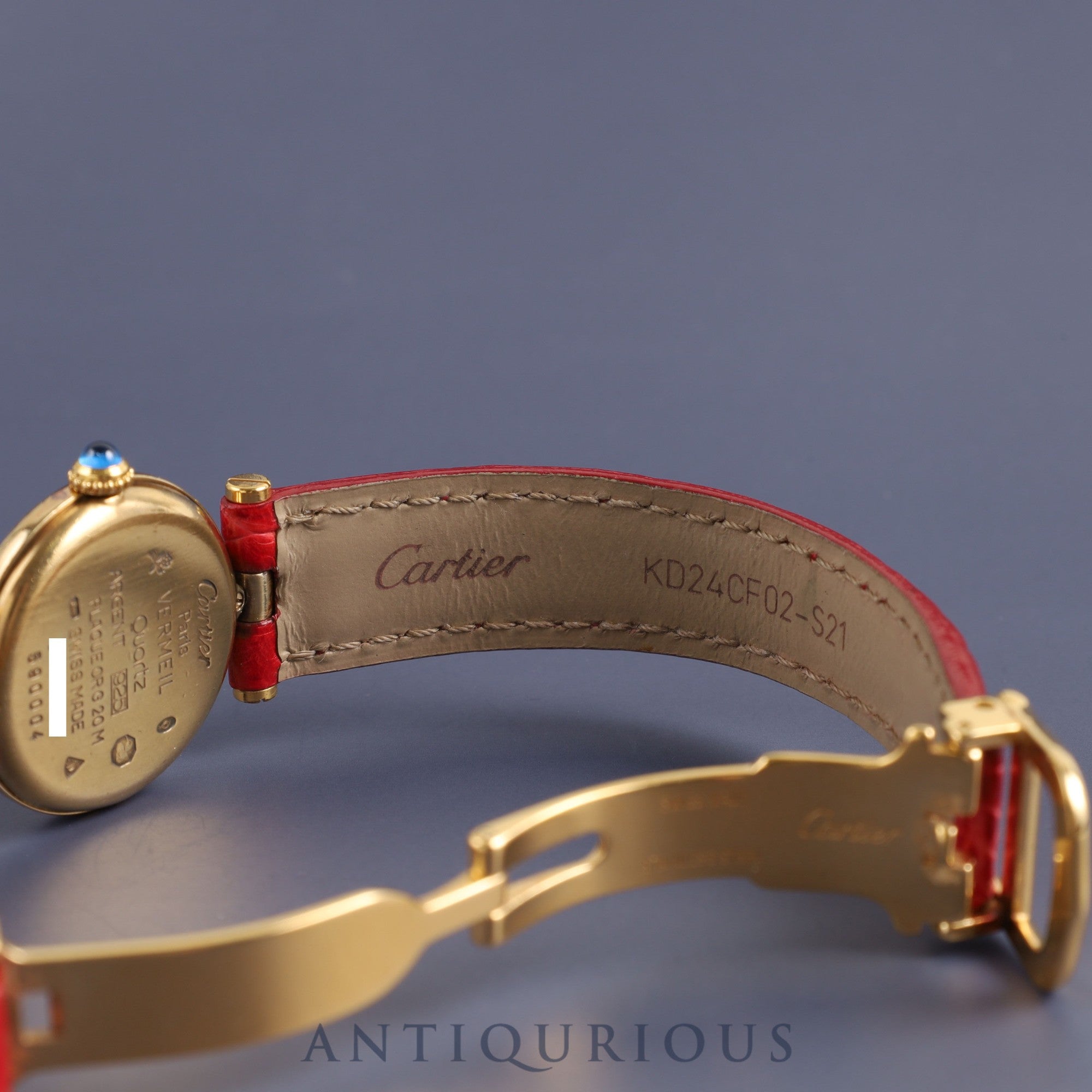 Cartier Must Vendome VLC SM 590004 Quartz Cal.690 SV925 Genuine leather strap Genuine buckle (GP) Opalan dial Overhauled