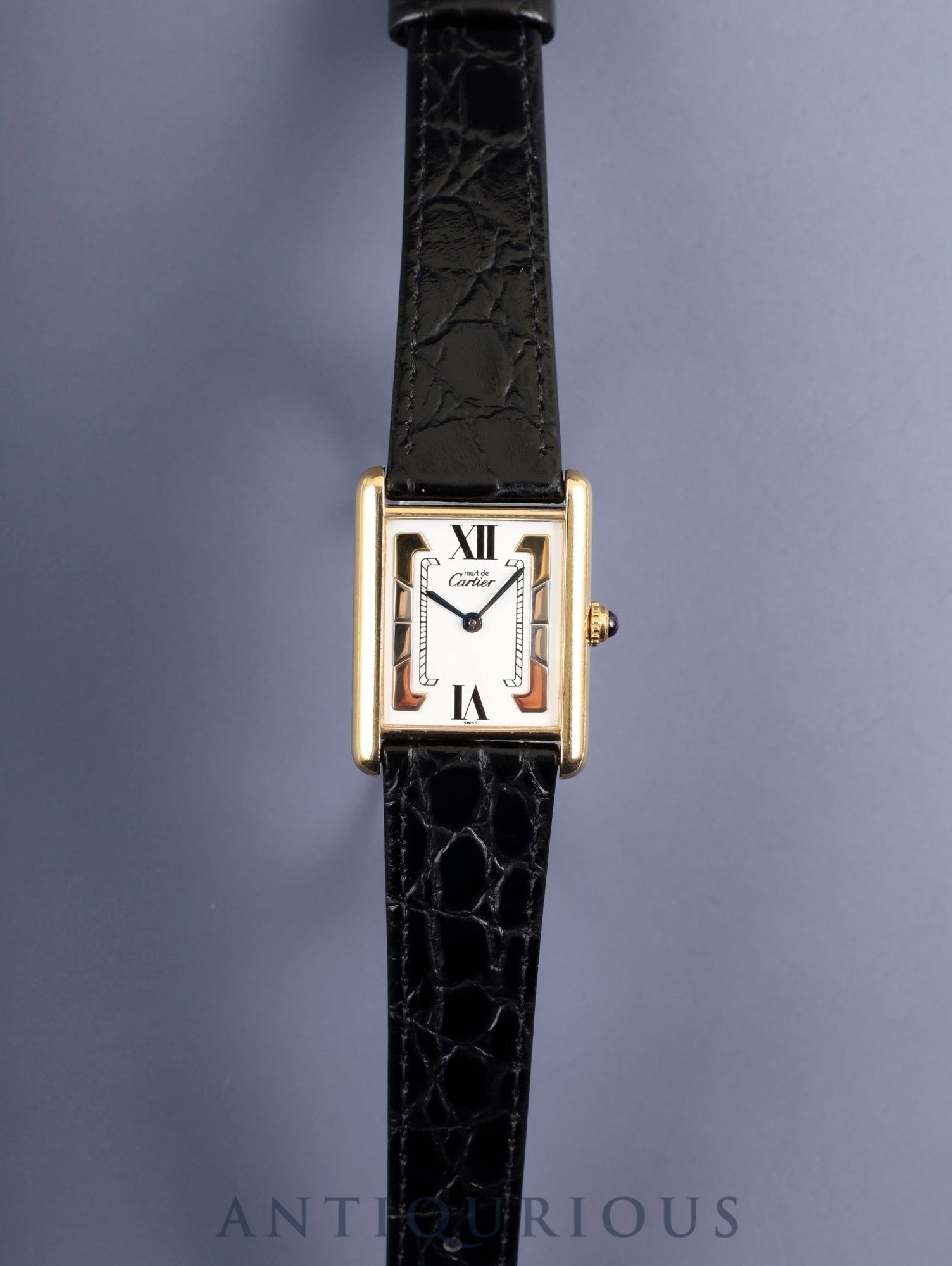 カルティエ マストタンク LM 590005 クォーツ Cal.90 SV925 革 純正