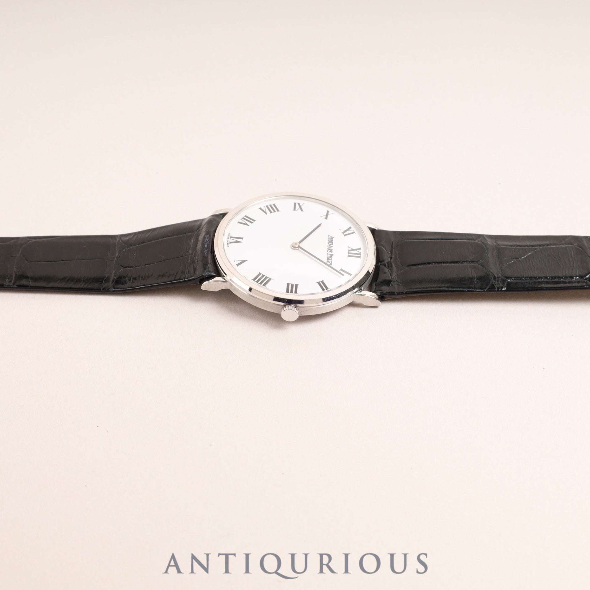 AUDEMARS PIGUET EXTRAFLAT Hand-wound Cal.2080 WG Leather Genuine Buckle (750) White Dial 31.6mm