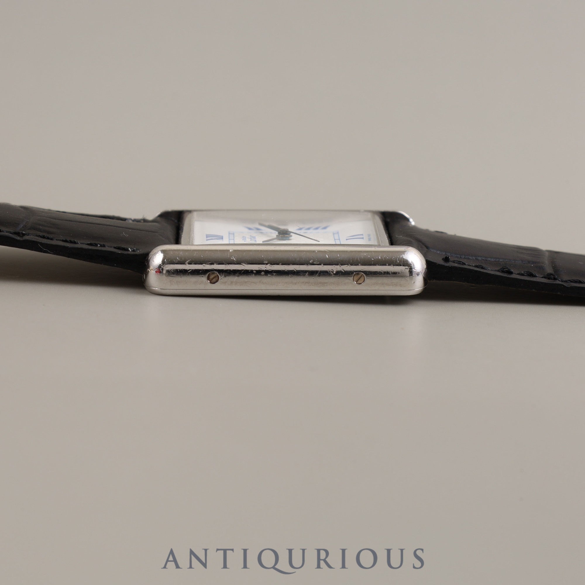 CARTIER カルティエ マストタンク GM（XL） デイト QZ Cal.687 W1014154 / 2414 SV925 革 純正バックル（SS）ホワイトローマンCC文字盤 箱